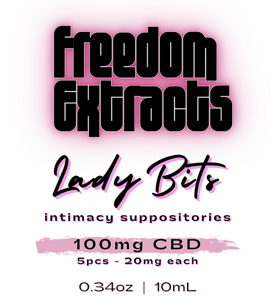 Freedom Extracts CBD Lady Bits (Intimacy Suppositories) - 100mg pack